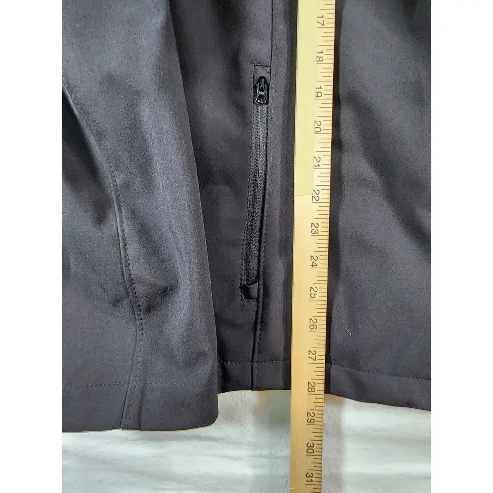 St. John's Bay Softshell Windbreaker Jacket Black Full Zip Men's L